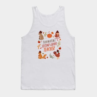 Thankful Second Grade Teacher Tank Top